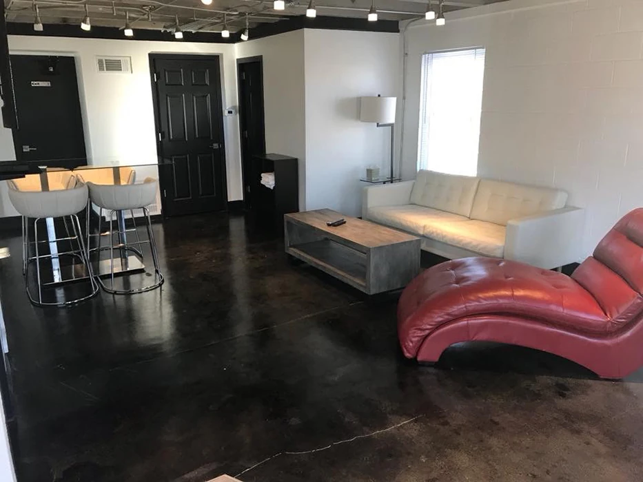 Translucent Red Stained Concrete