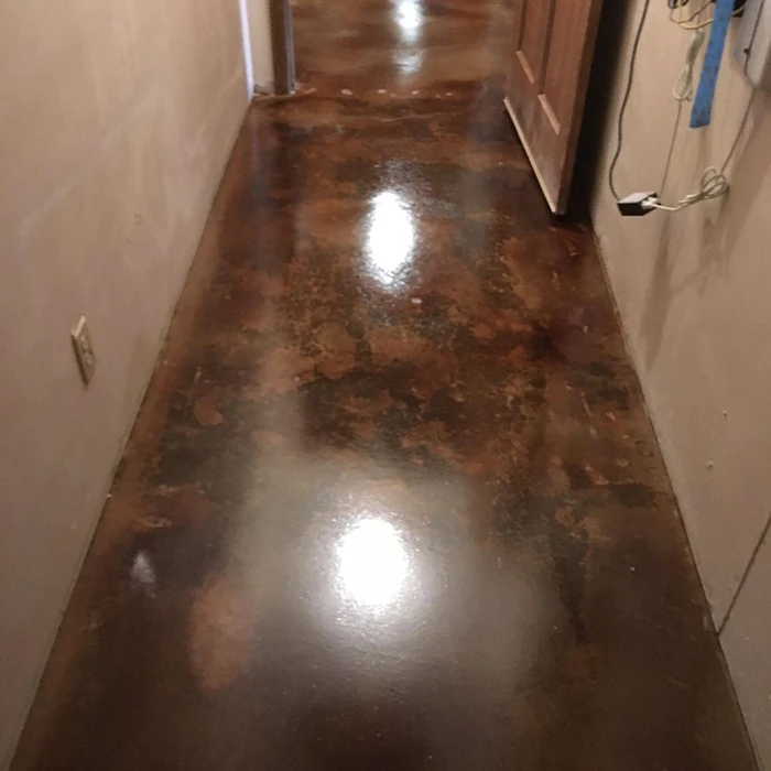 Glossy Sealed Stained Floor